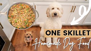 ONE SKILLET HOMEMADE DOG FOOD RECIPE WITH ONLY 3 INGREDIENTS // LoveLexyNicole