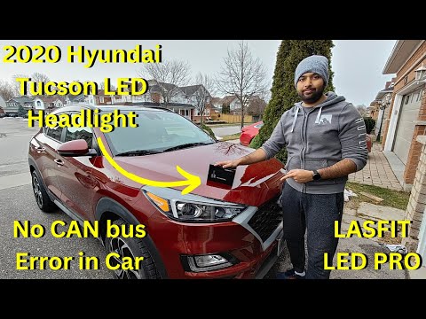 2020 Hyundai Tucson LED headlight Bulb replacement LASFIT LED PRO (No can bus decoder needed)