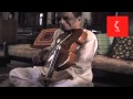 Balamuralikrishna plays the violin at home 02