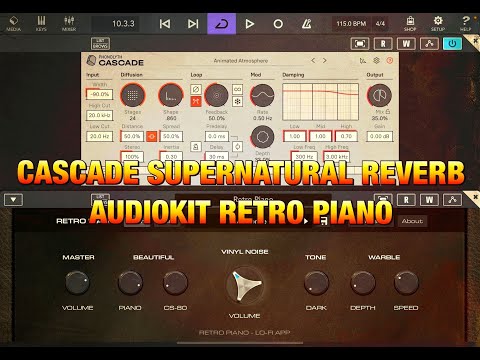 AudioKit Retro Piano & Cascade Supernatural Reverb - Beautiful Wide Open Lo-Fi Combo - Cubasis 3