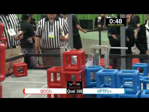 2015 VEXU Q168 - QCC2 vs UPTP1 - 47 to 29-Division Div-VEX U-VEX Worlds 2015