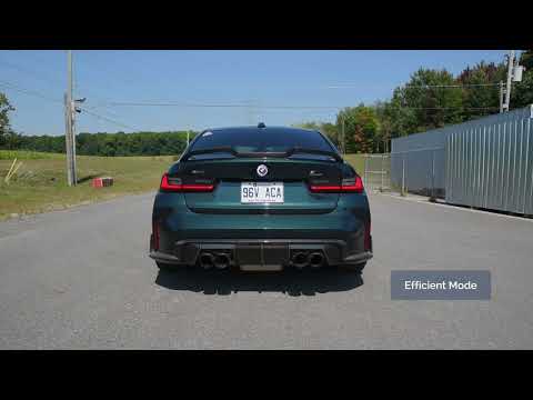 IRL LLC Catback Valvetronic Exhaust with 200 Cell IRL Downpipes on a 2023 BMW G80 M3