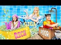 Poor Vs Rich Vs Giga Rich At The Swimming Pool - Funny Stories About Baby Doll Family