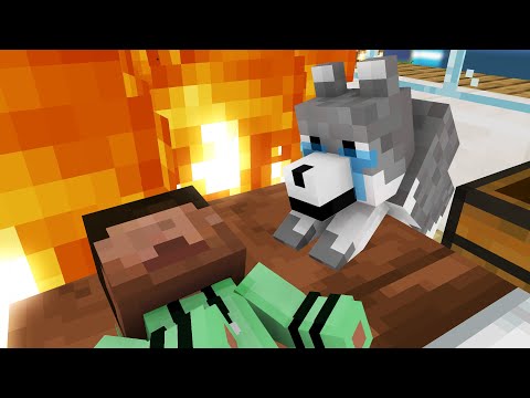 WOLVES SAVE HEROBRINE KID FROM FIRE | VERY SAD STORY 😢 | Wolf Life Episode 16