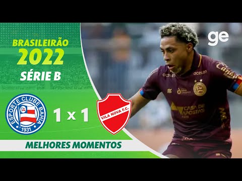 Gols e lances de Bahia x Vila Nova-GO