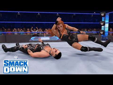 WWE 2K22 SMACKDOWN RHEA RIPLEY VS BECKY LYNCH