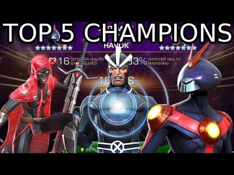 Top 5 Best Champions To Use Against Havok In The Solo Coliseum! | Marvel Contest Of Champions
