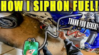 HOW I SIPHON FUEL! | Motorcycle Basics