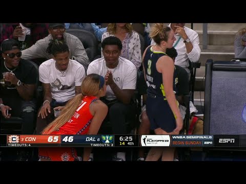 Dijonai Carrington and Marina Mabrey were going at it and Ja Morant was LOVING IT 😂 | WNBA on ESPN