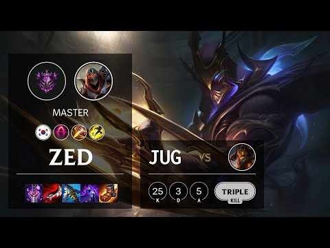 Zed Jungle vs Jarvan IV - KR Master Patch 11.23
