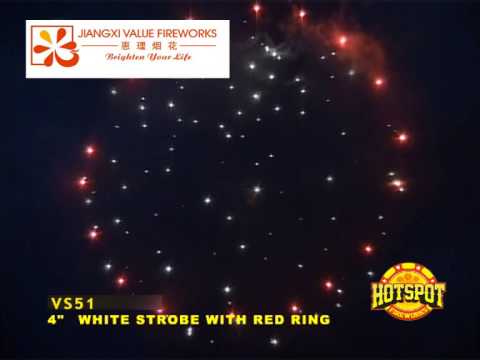 WHITE STROBE WITH RED RING