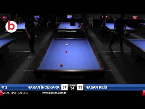 HAKAN İNCEKARA & HASAN REİS Bilardo Maçı - 2018 ERKEKLER 3.ETAP-4.TUR