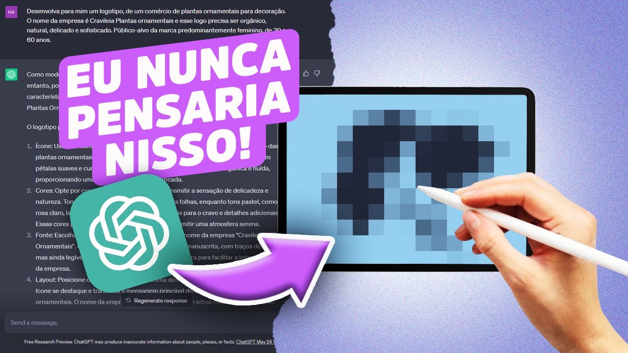 Usei o ChatGPT para fazer um LOGO! Será que deu certo?