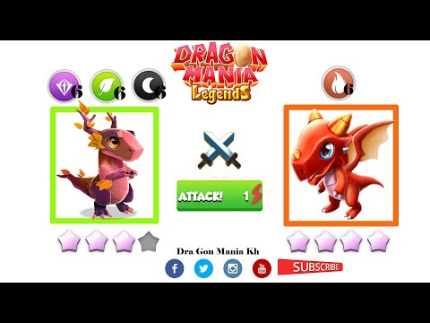 The attack took the star ! - Autumn Dragon Vs Little Fire Dragon | Dragon Mania Legends