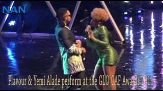 Flavour and Yemi perform at the GLO CAF Awards 201