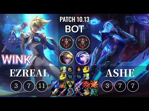 ES Wink Ezreal vs Ashe Bot - KR Patch 10.13