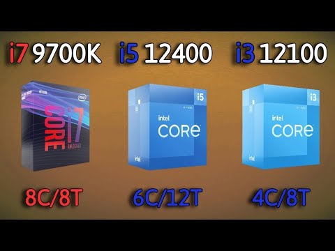 i3 12100 vs i5 12400 vs i7 9700K - Benchmark and test in 6 Games