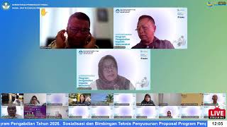 Download lagu Sosialisasi dan Bimbingan Teknis Penyusunan Proposal Program Pengabdian Tahun 2026 (Sesi 1) mp3 Download lagu Sosialisasi dan Bimbingan Teknis Penyusunan Proposal Program Pengabdian Tahun 2026 (Sesi 1) mp3