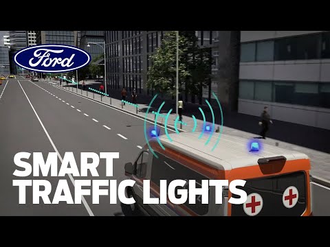 Así funcionan los semáforos inteligentes de Ford