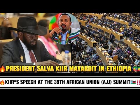 Afrikanische Führungskräfte ignorieren die Rede von Präsident Salva Kiir beim 39. Gipfeltreffen d...