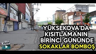 Yüksekova'da Kısıtlamanın Birinci Gününde Sokaklar Bomboş