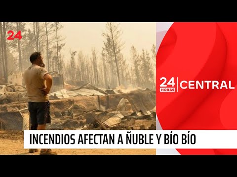 Incendios forestales afectan a sectores de Ñuble y Bío Bío | 24 Horas TVN Chile