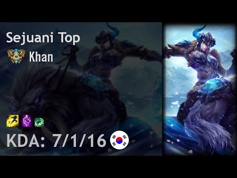 Sejuani Top vs Karthus - Khan - KR Challenger Patch 7.10