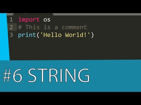 6 Python 3 Tutorial Datatypes The String Datatype