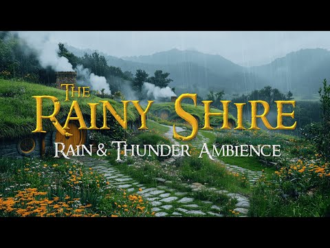 A Rainy Day in the Shire | Relaxing Medieval Music with Rain & Thunder Ambience
