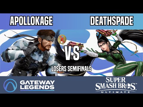 Gateway Legends - Losers Semis - Apollokage(Snake) Vs. Deathspade(Bayonetta)