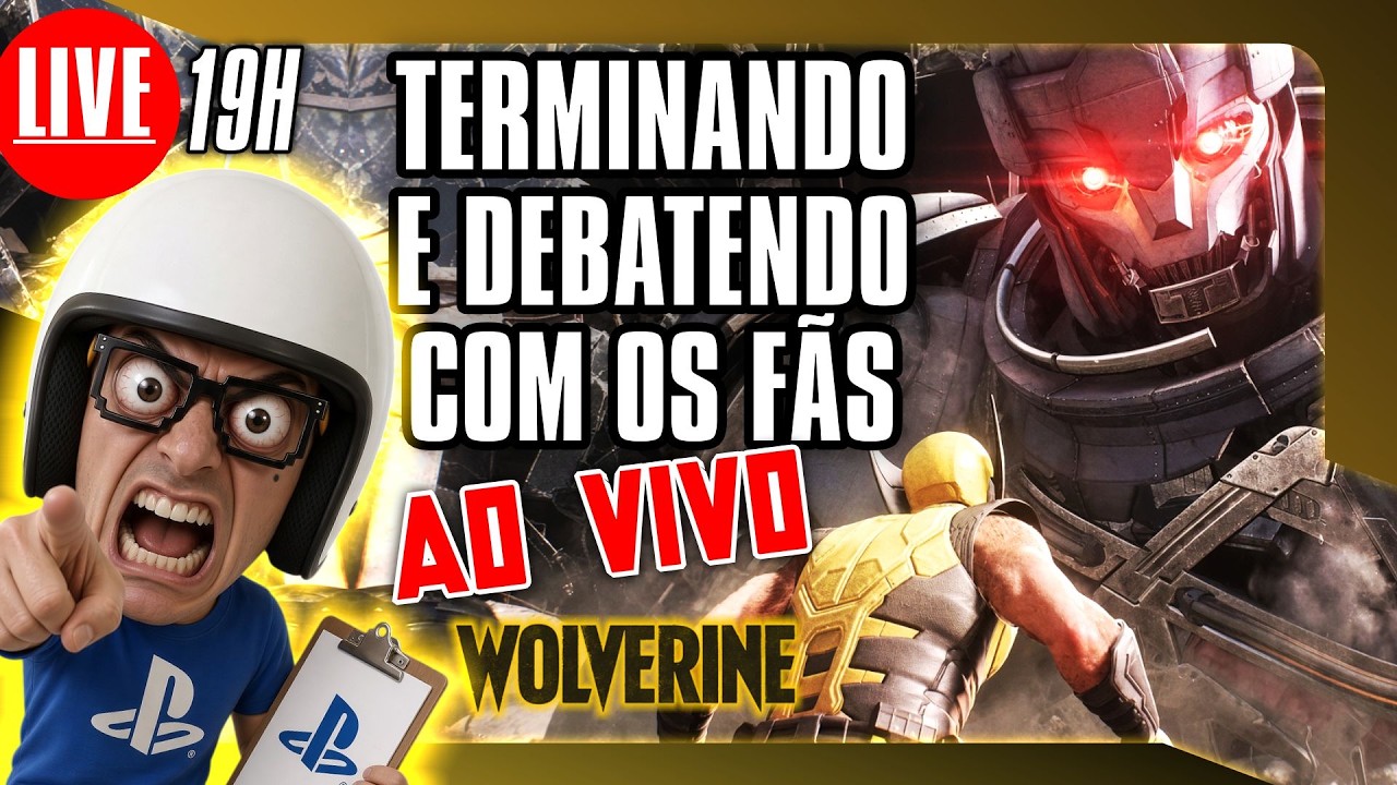 🎮🚨AO VIVO - 19H  - DEBATENDO COM OS FÃS E TERMINANDO WOLVERINE - PARTE 4 - PS5 PRO #wolverine