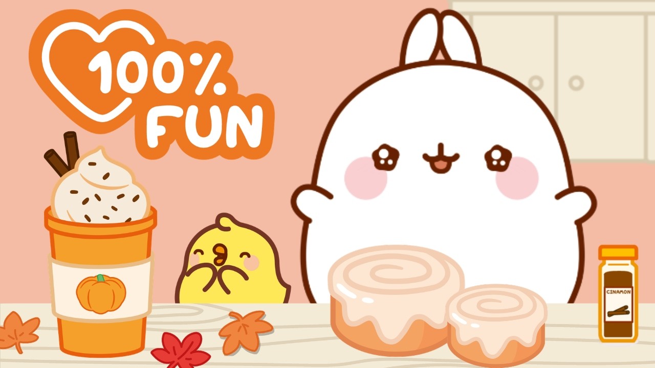 Best Pumpkin Spice Latte and Cinnamon rolls Recipes! 🍂 Molang’s Fall food compilation