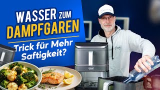 Experiment: Mit Wasser dampfgaren im Airfryer?✅ Genialer Trick oder totaler Reinfall?