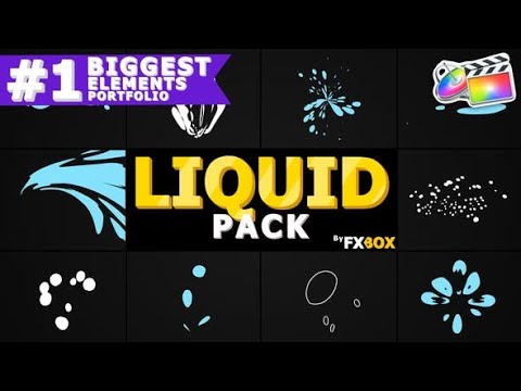 Apple Motion Template: Abstract Liquid Elements | FCPX