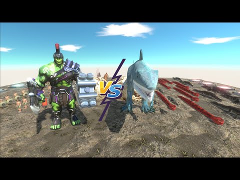 TEAM REPTILES VS TEAM ANCIENT HUMANS - Animal Revolt Battle Simulator