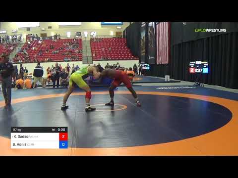 2018 Marine Corps US Open/Senior Men's Freestyle 97 Quarters - Kyven Gadson (Sunk) Vs. Ben Honis (