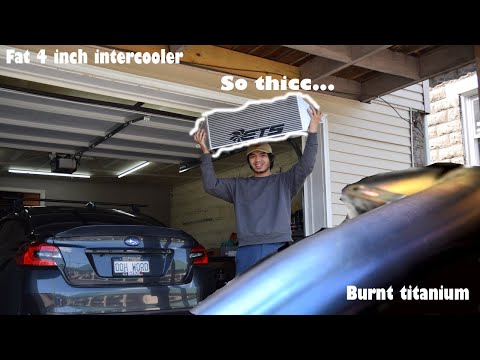 FAT 4 inch ETS titanium intercooler install for my WRX!