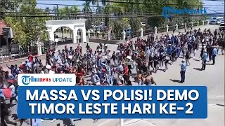 Update Demo Timor Leste Hari ke-2: Polisi Balas Tembakkan Gas Air Mata ke Massa yang Lempar Batu