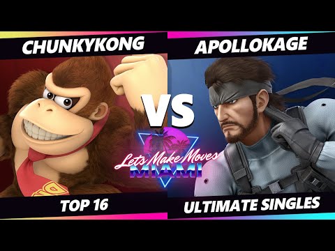 Let's Make Moves Miami - ChunkyKong (Donkey Kong) Vs. ApolloKage (Snake) SSBU Ultimate Tournament