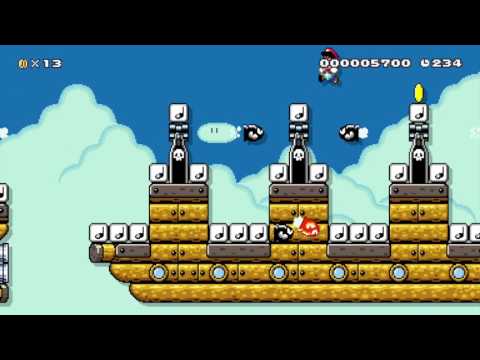 Super Mario Maker Levels: "Bouncy Airships"