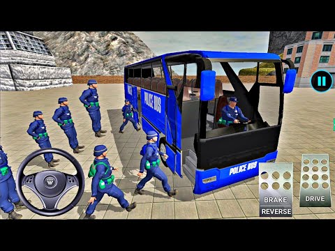 US Police Bus Mountain Driving Simulator 🚌💥 | Crazy Bus Driving | Android IOS Gameplay