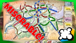 Most Frustrating Game of Ticket to Ride Switzerland Ever!