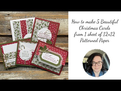 5 Beautiful Christmas Cards From One 12x12