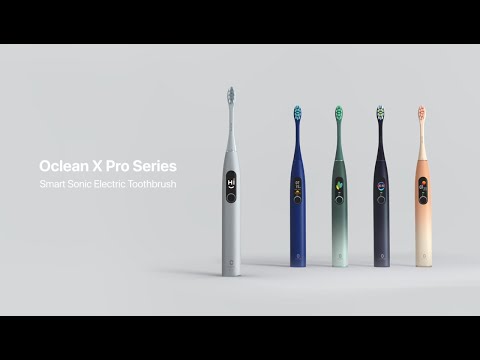 Elektrinis dantų šepetėlis Oclean X Pro Elite, pilkas video