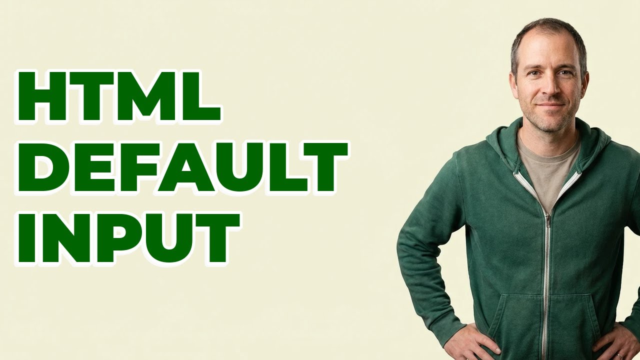 How Do I Set A Default Value For An HTML Text Input?