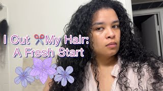I Cut ✂️My Hair: A Fresh Start | Curly Cami Channel 
