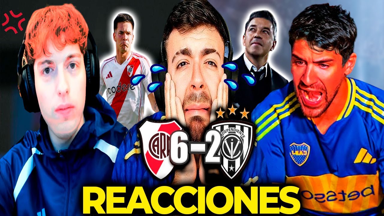 LAS MEJORES REACCIONES DE BOSTEROS a la GOLEADA DE RIVER 6 a 2 a IDV en la COPA LIBERTADORES 🏆