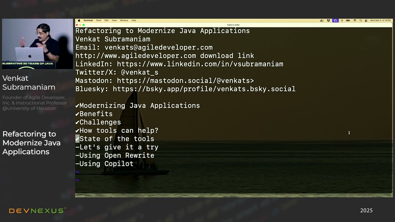 Devnexus 2025 - Refactoring to Modernize Java Applications - Venkat Subramaniam