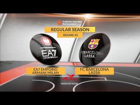EuroLeague Highlights RS Round 23: EA7 Emporio Armani Milan 78-83 FC Barcelona Lassa