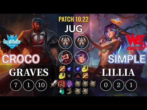 hyF Croco Graves vs WEA Simple Lillia Jungle - KR Patch 10.22